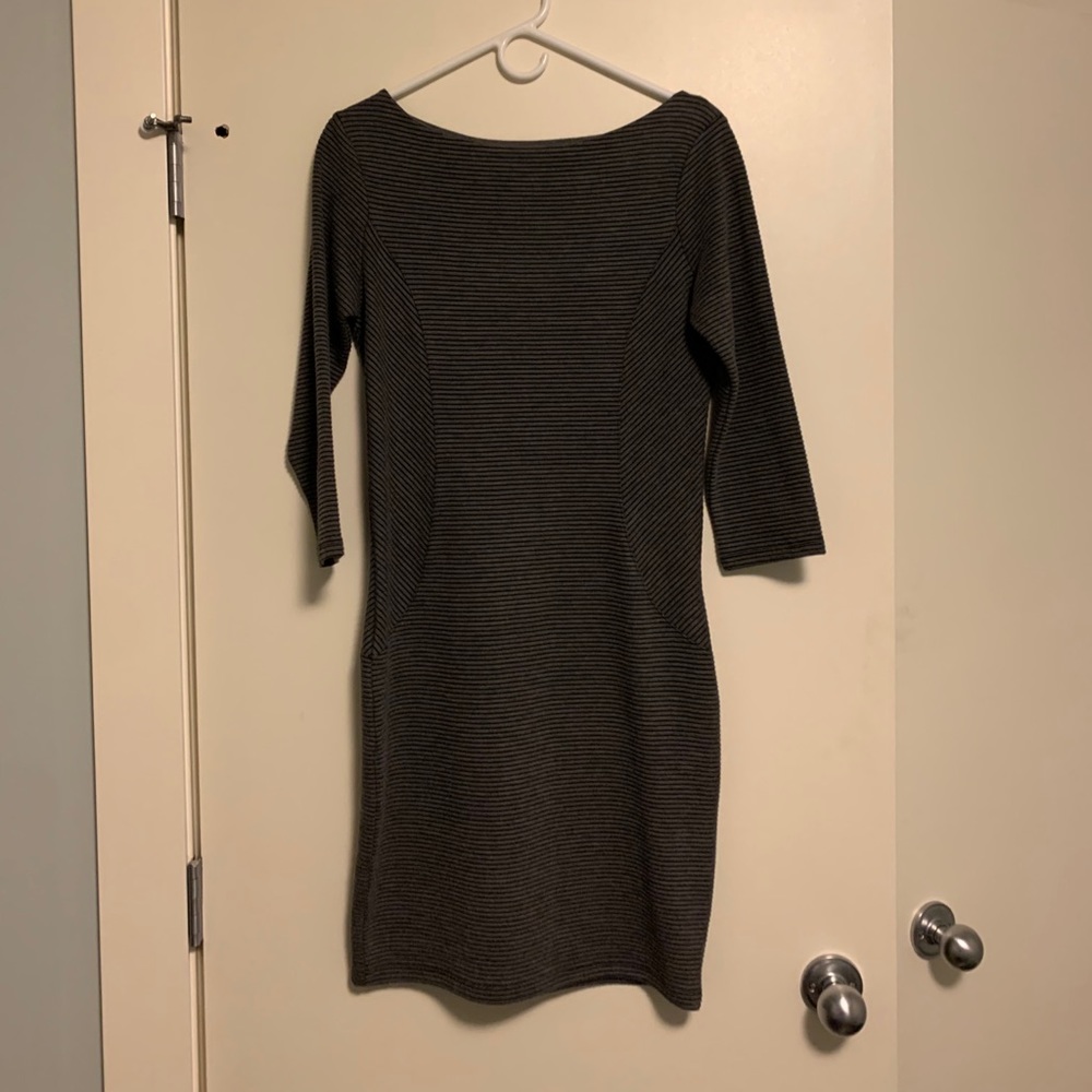 Long Black and Grey Dress!